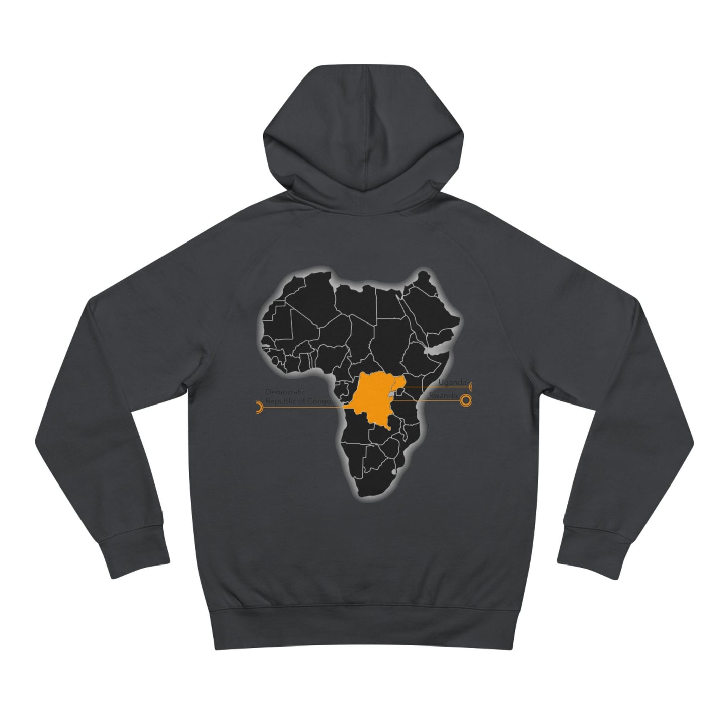 Copy of Copy of Wildlife Map Unisex Hoodie - Historic Range of Leopard Design