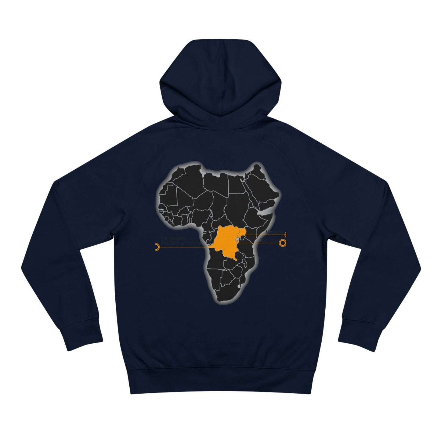 Copy of Copy of Wildlife Map Unisex Hoodie - Historic Range of Leopard Design