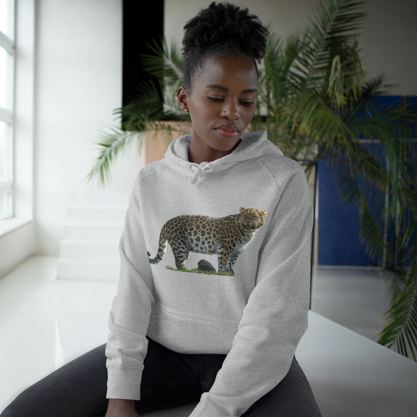 Wildlife Map Unisex Hoodie - Historic Range of Leopard Design