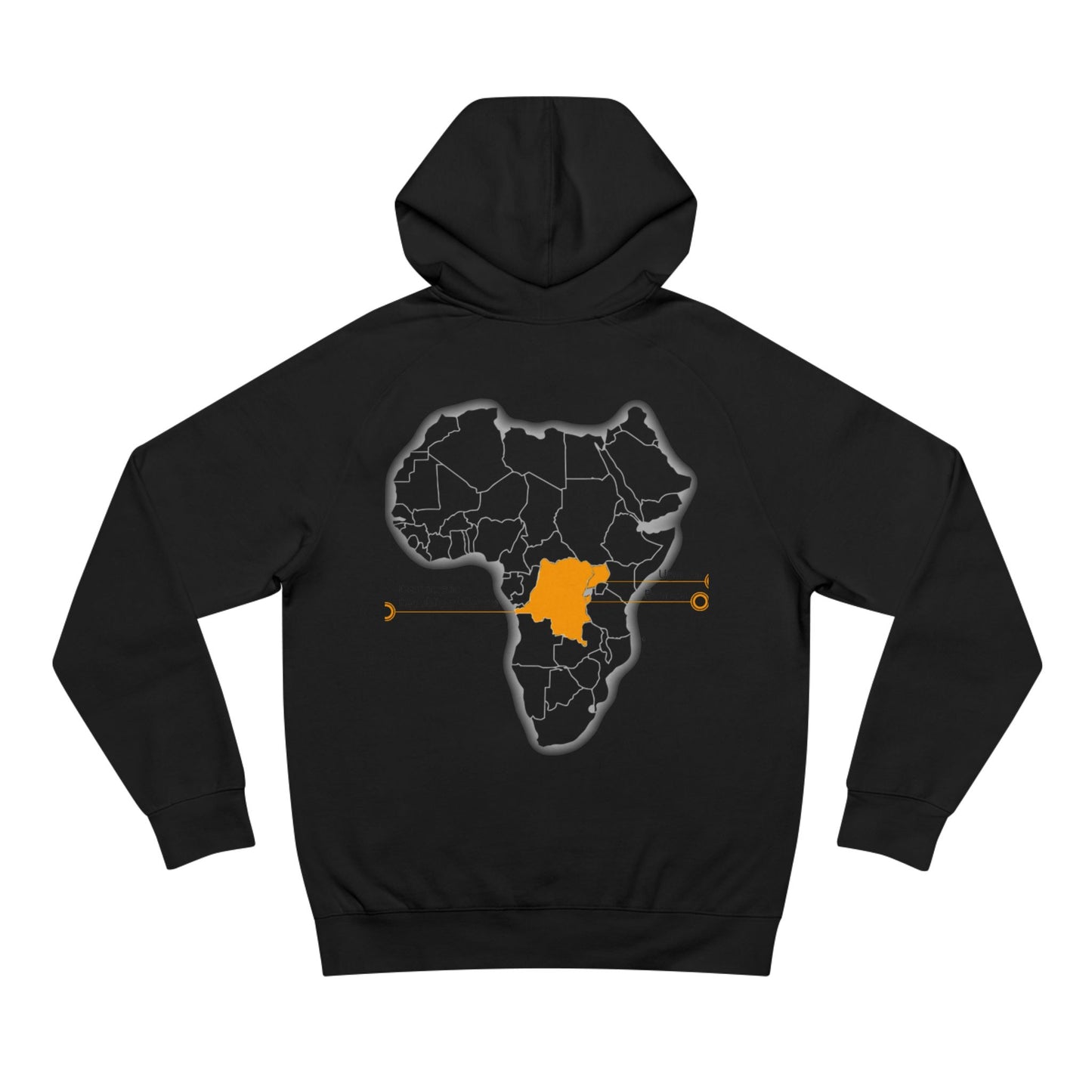 Copy of Copy of Wildlife Map Unisex Hoodie - Historic Range of Leopard Design