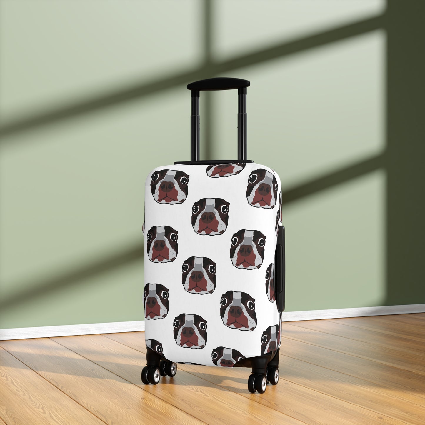 Dog Print Luggage Cover "Wonder Dog", Suitcase Protector for Travelling, Gifts for Dog Lovers