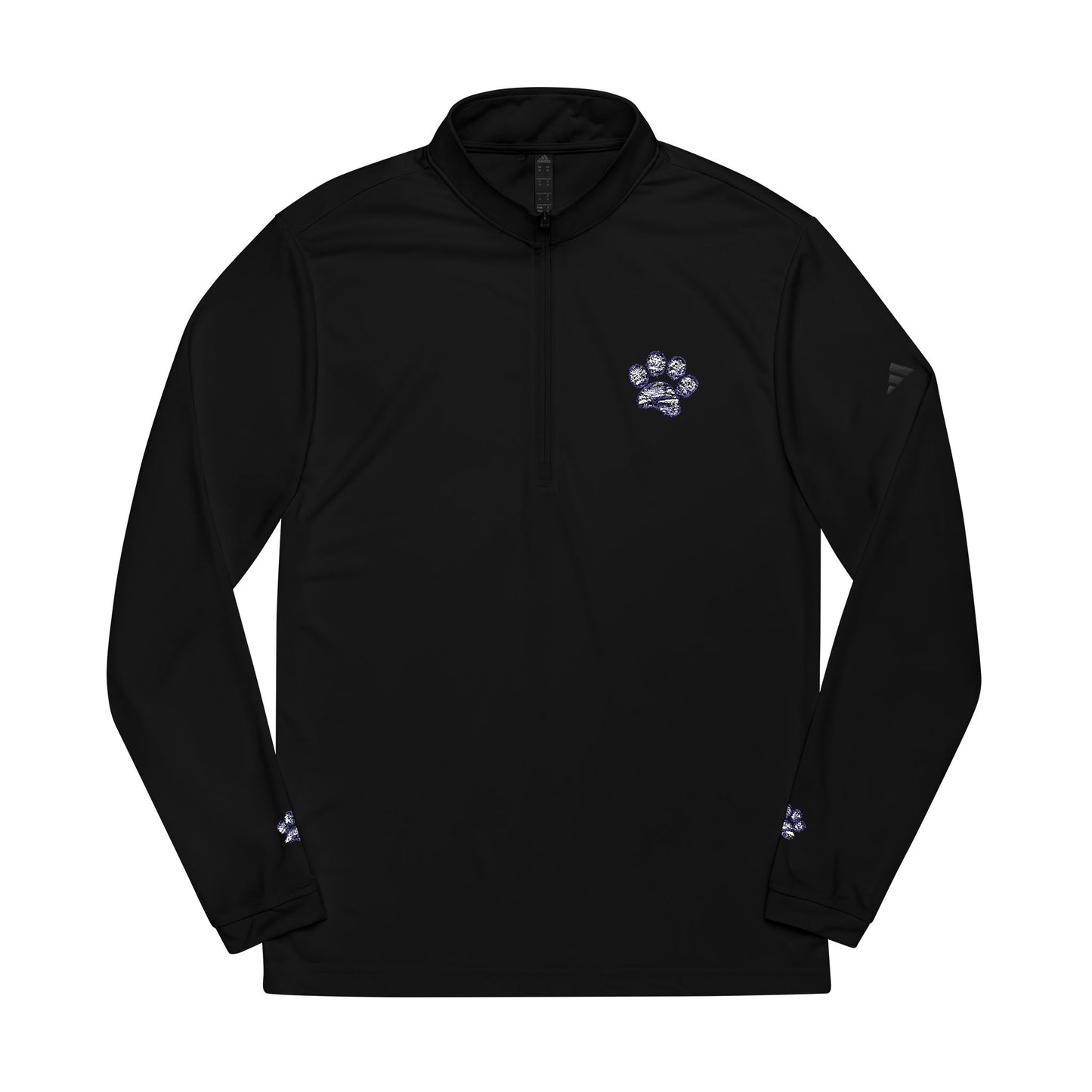 adidas® Quarter-Zip Pullover with Embroidered Paw Design - Ideal for Casual Wear