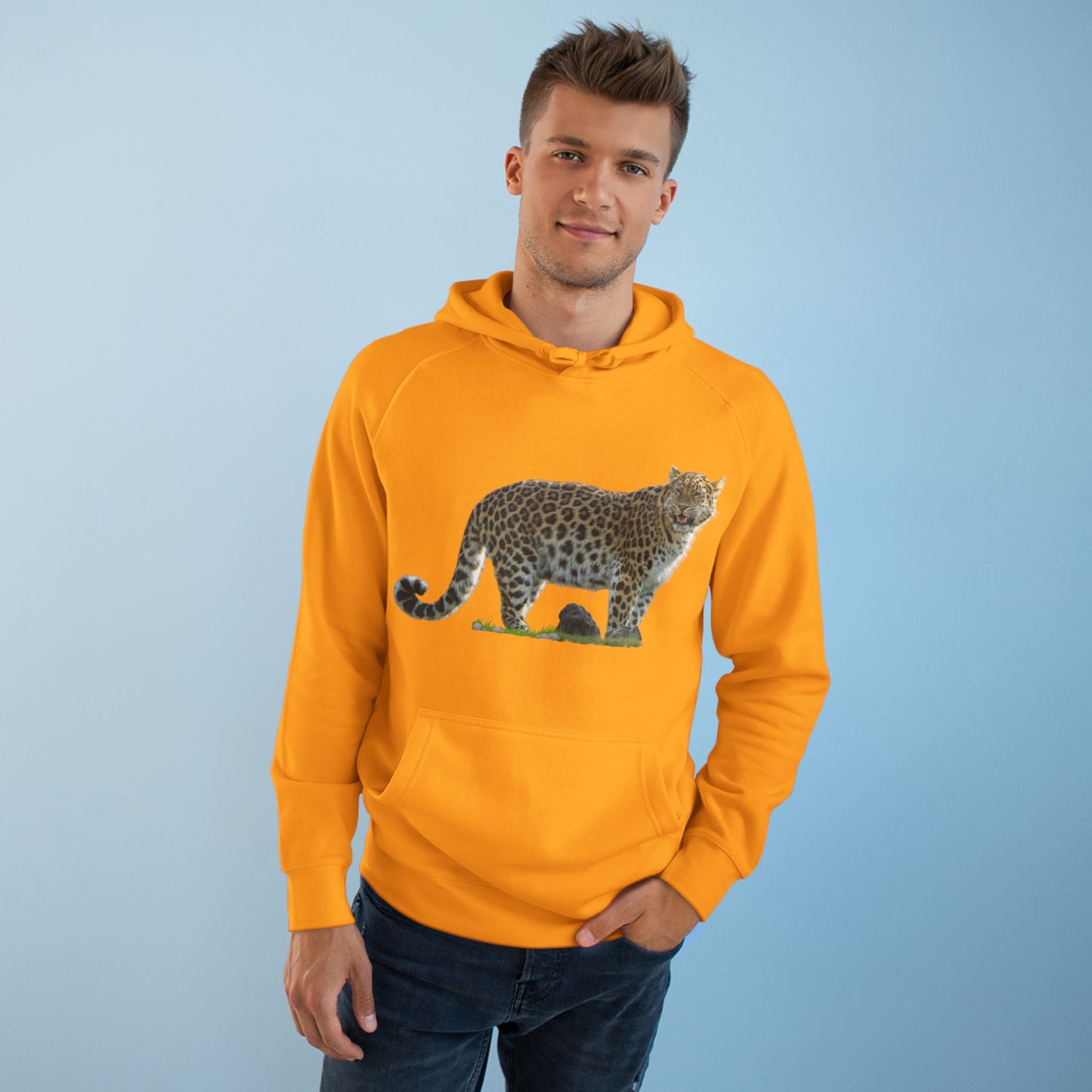 Wildlife Map Unisex Hoodie - Historic Range of Leopard Design