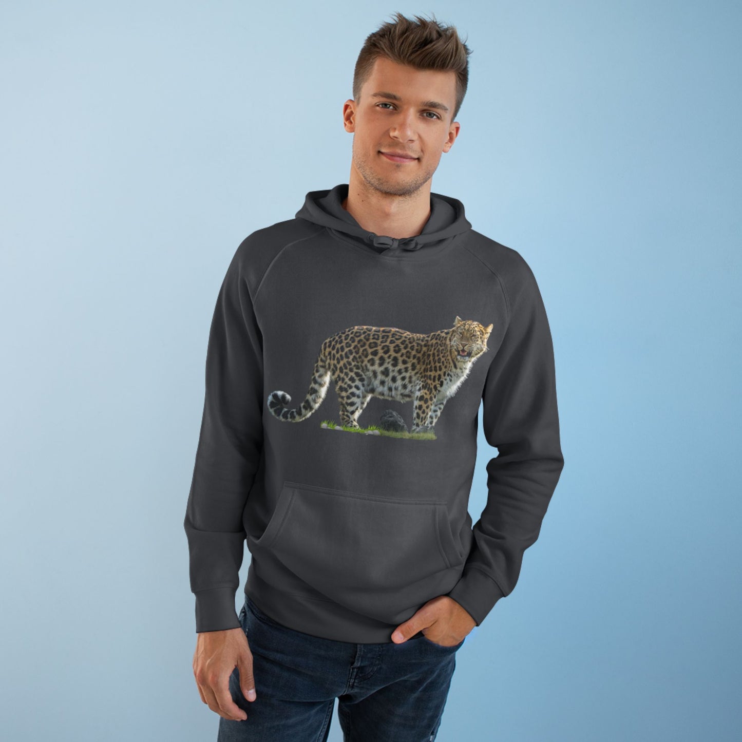 Wildlife Map Unisex Hoodie - Historic Range of Leopard Design