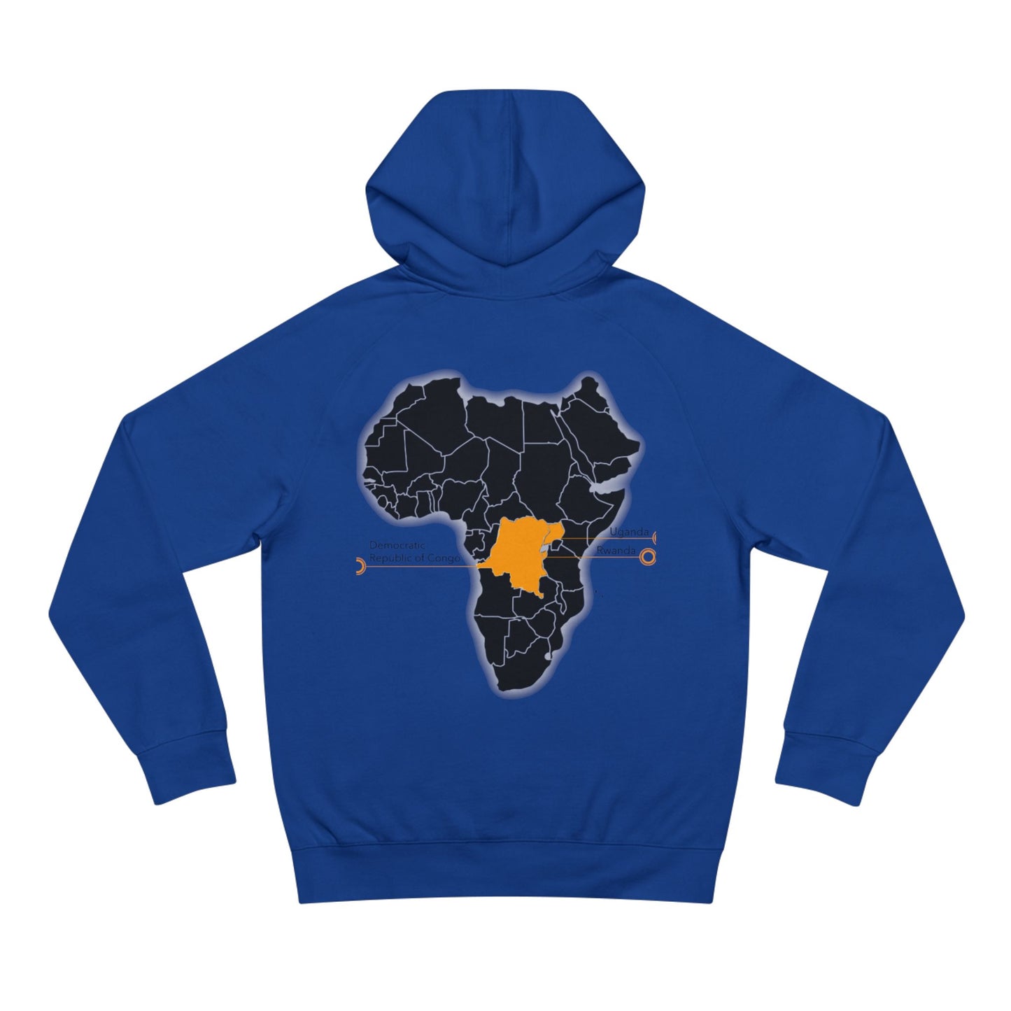 Copy of Copy of Wildlife Map Unisex Hoodie - Historic Range of Leopard Design