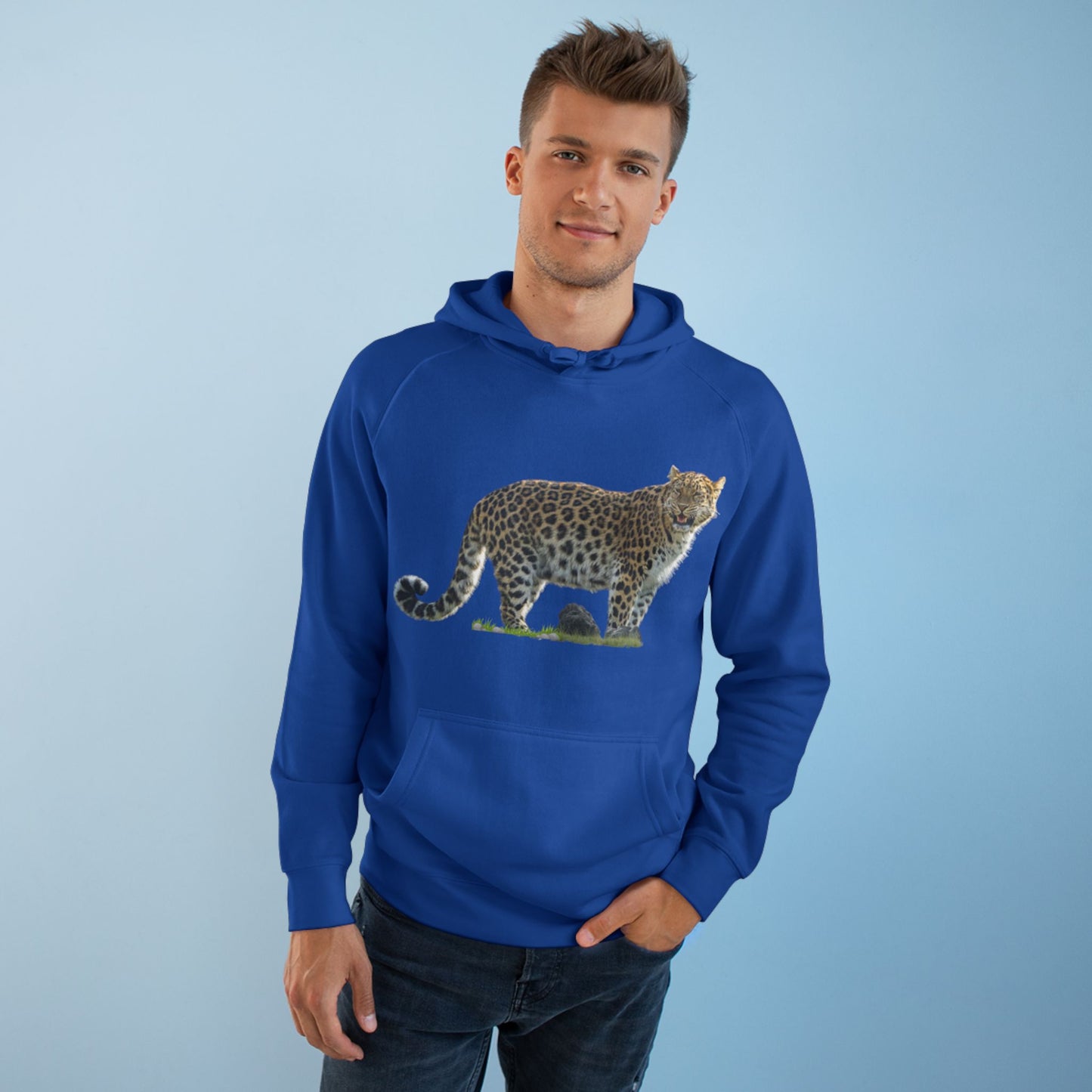 Wildlife Map Unisex Hoodie - Historic Range of Leopard Design