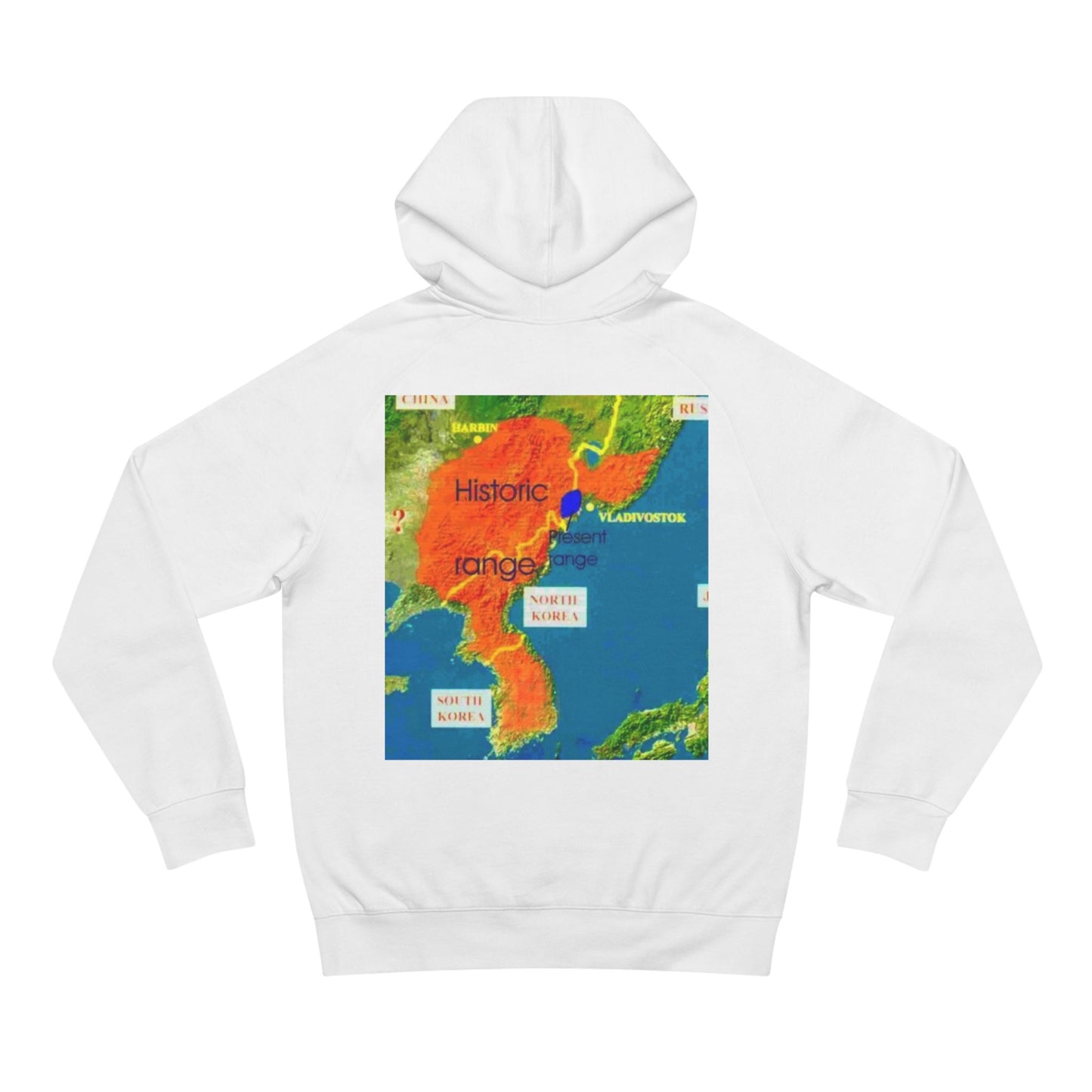 Wildlife Map Unisex Hoodie - Historic Range of Leopard Design