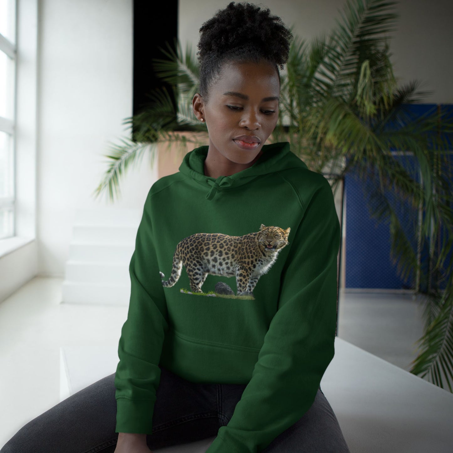Wildlife Map Unisex Hoodie - Historic Range of Leopard Design