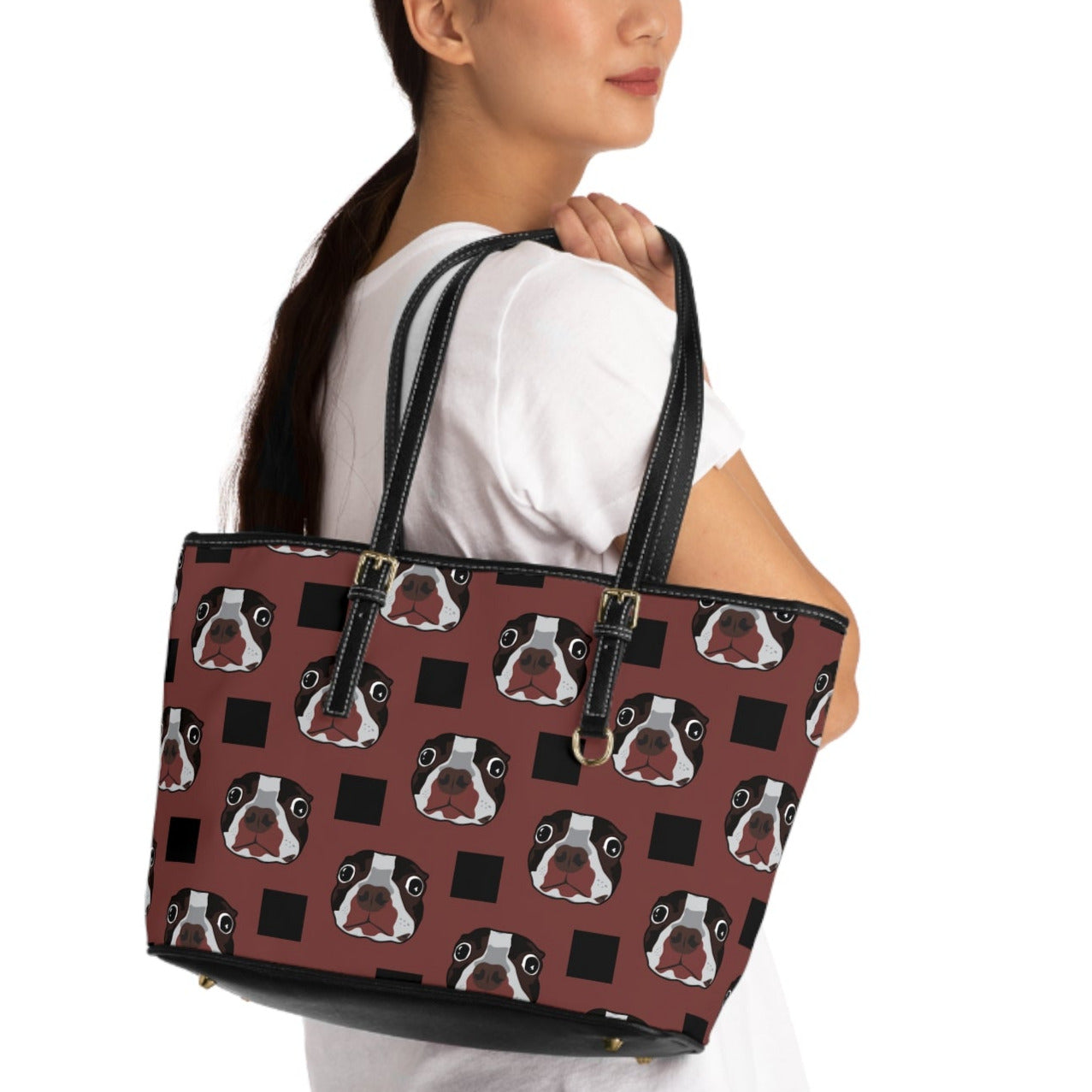 Dog Fashion PU Leather Shoulder Bag