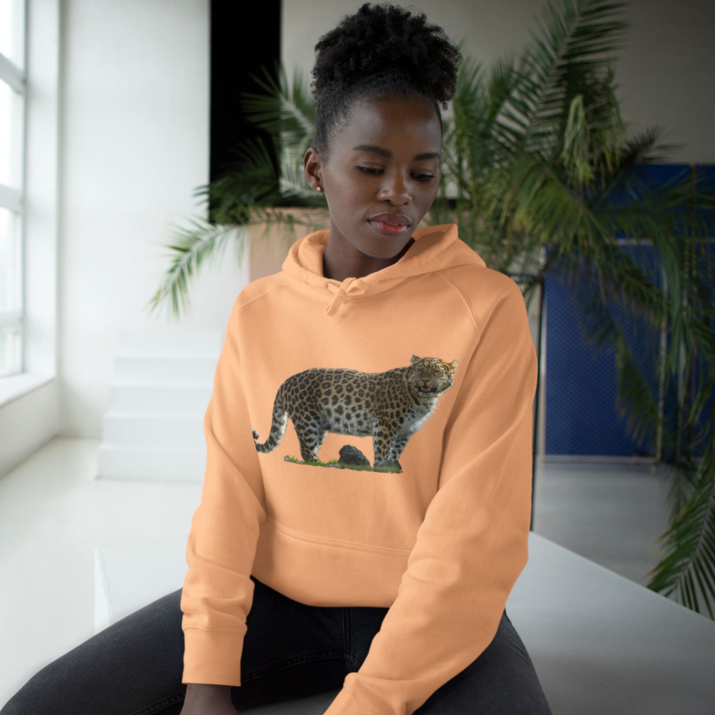 Wildlife Map Unisex Hoodie - Historic Range of Leopard Design