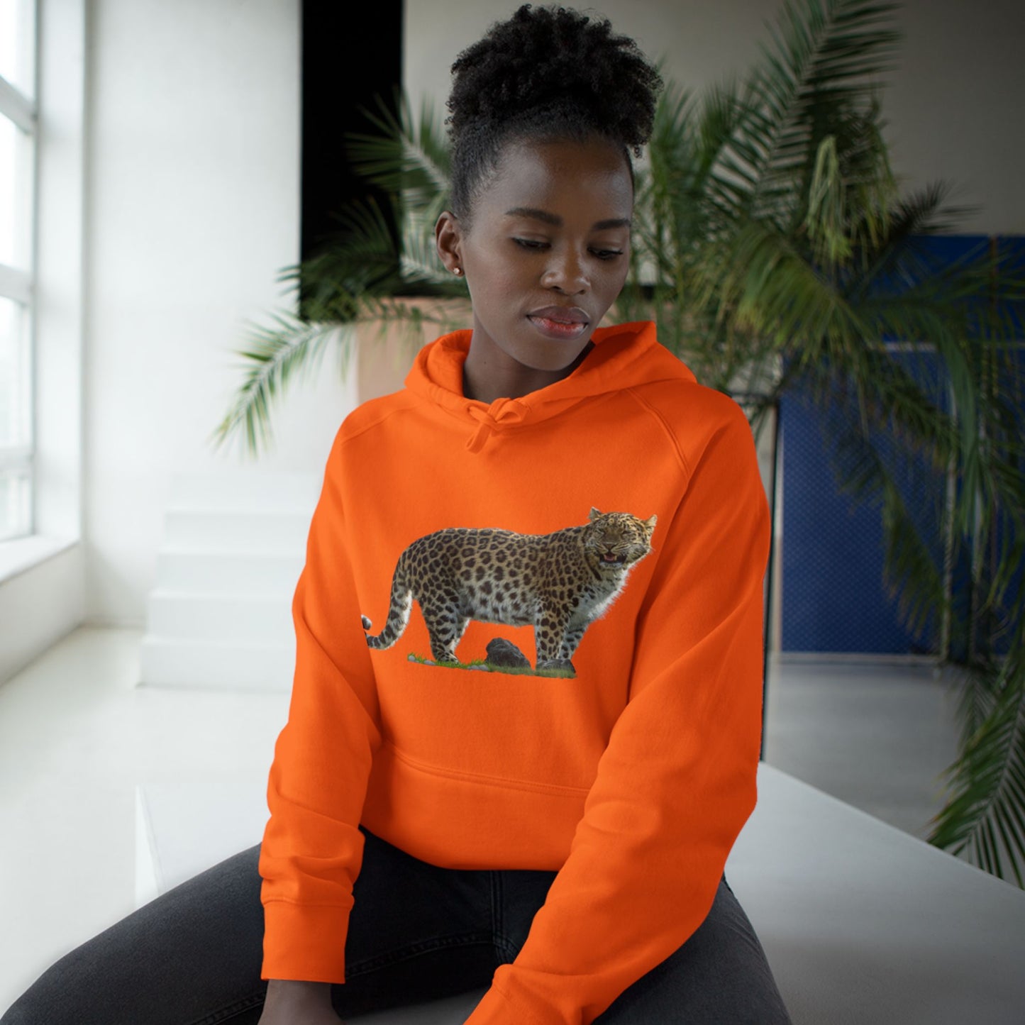 Wildlife Map Unisex Hoodie - Historic Range of Leopard Design