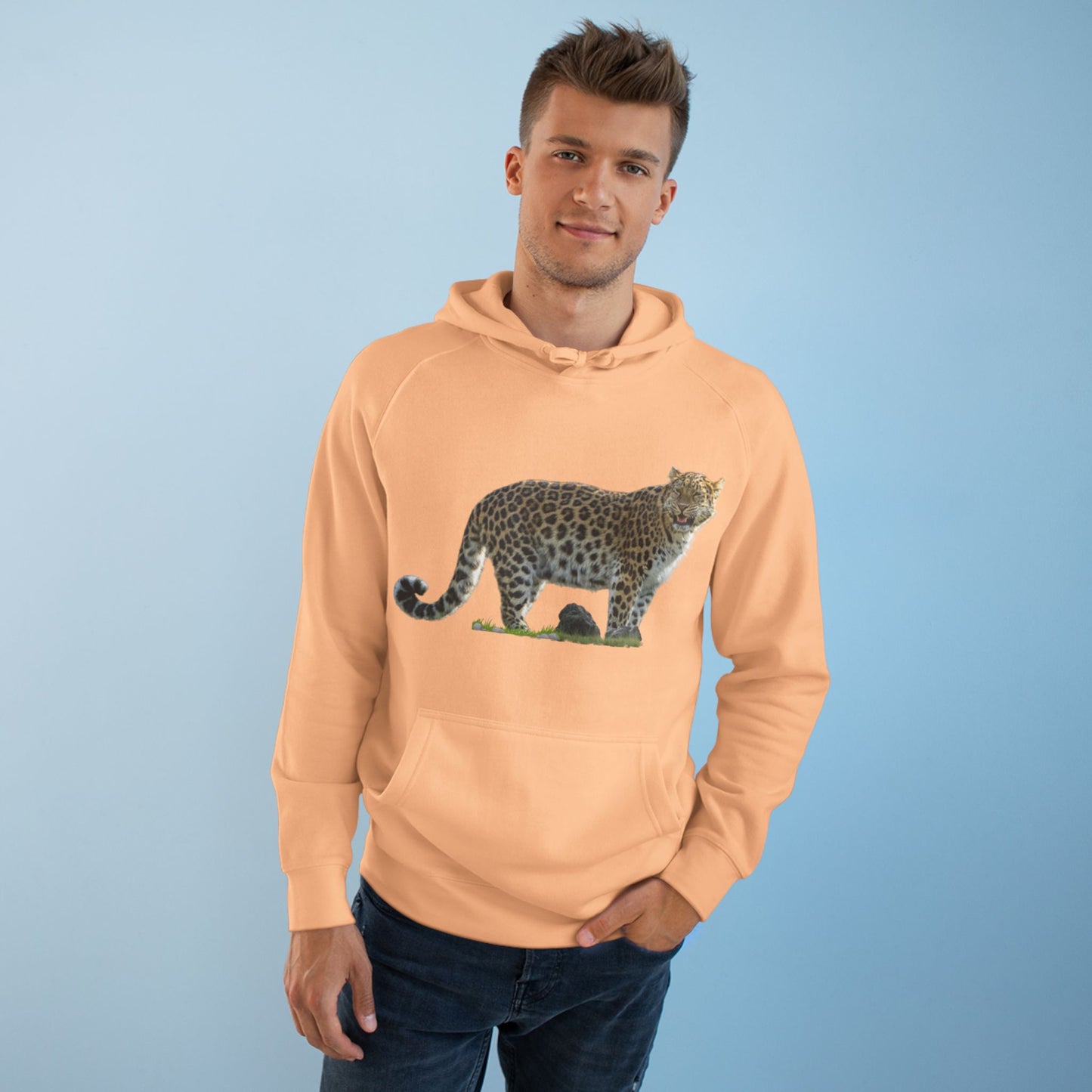 Wildlife Map Unisex Hoodie - Historic Range of Leopard Design