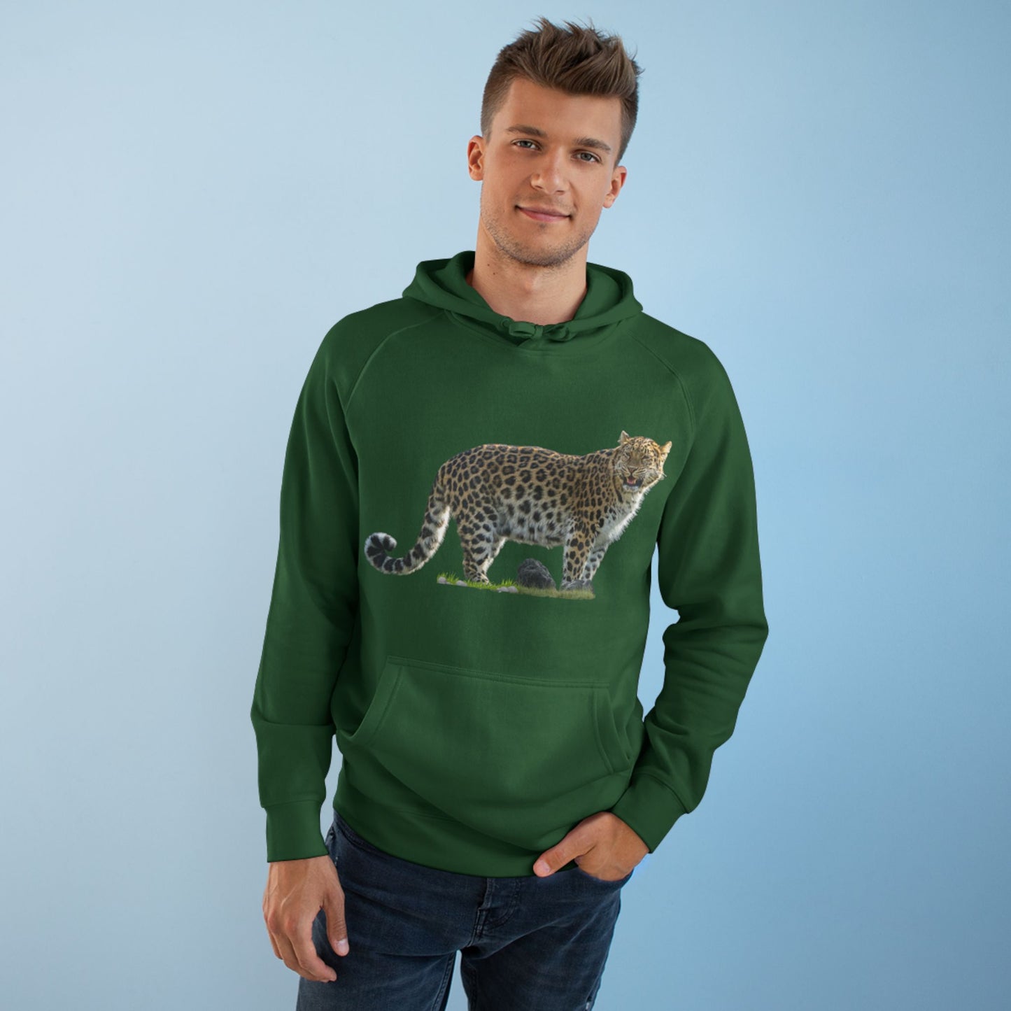 Wildlife Map Unisex Hoodie - Historic Range of Leopard Design