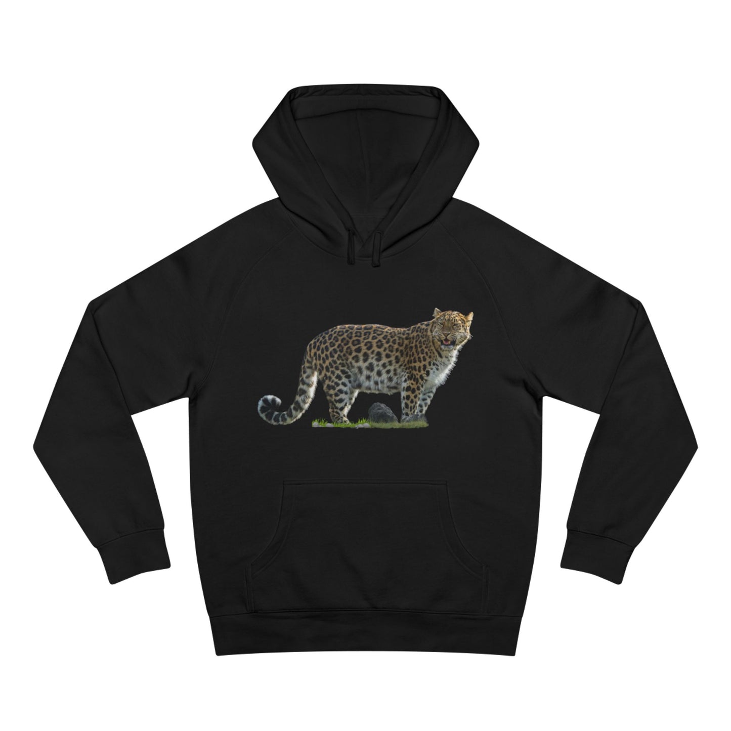 Wildlife Map Unisex Hoodie - Historic Range of Leopard Design