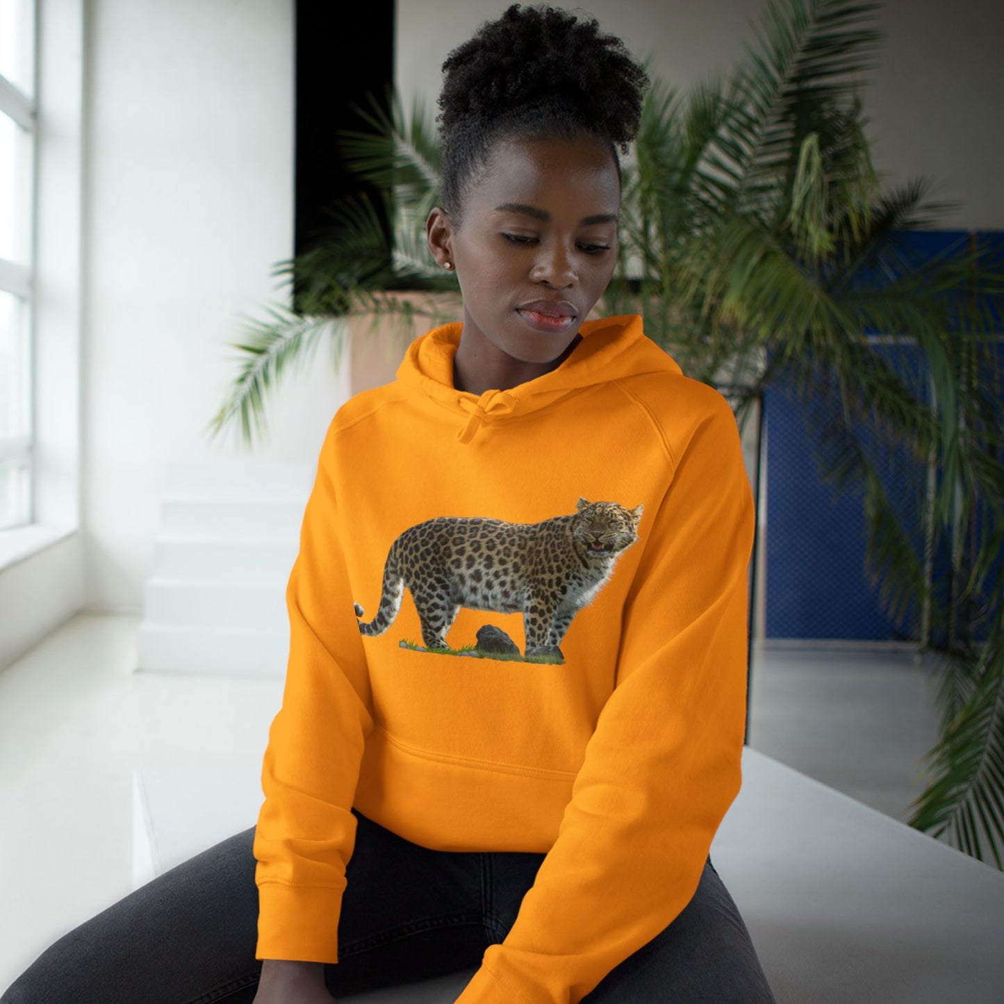 Wildlife Map Unisex Hoodie - Historic Range of Leopard Design