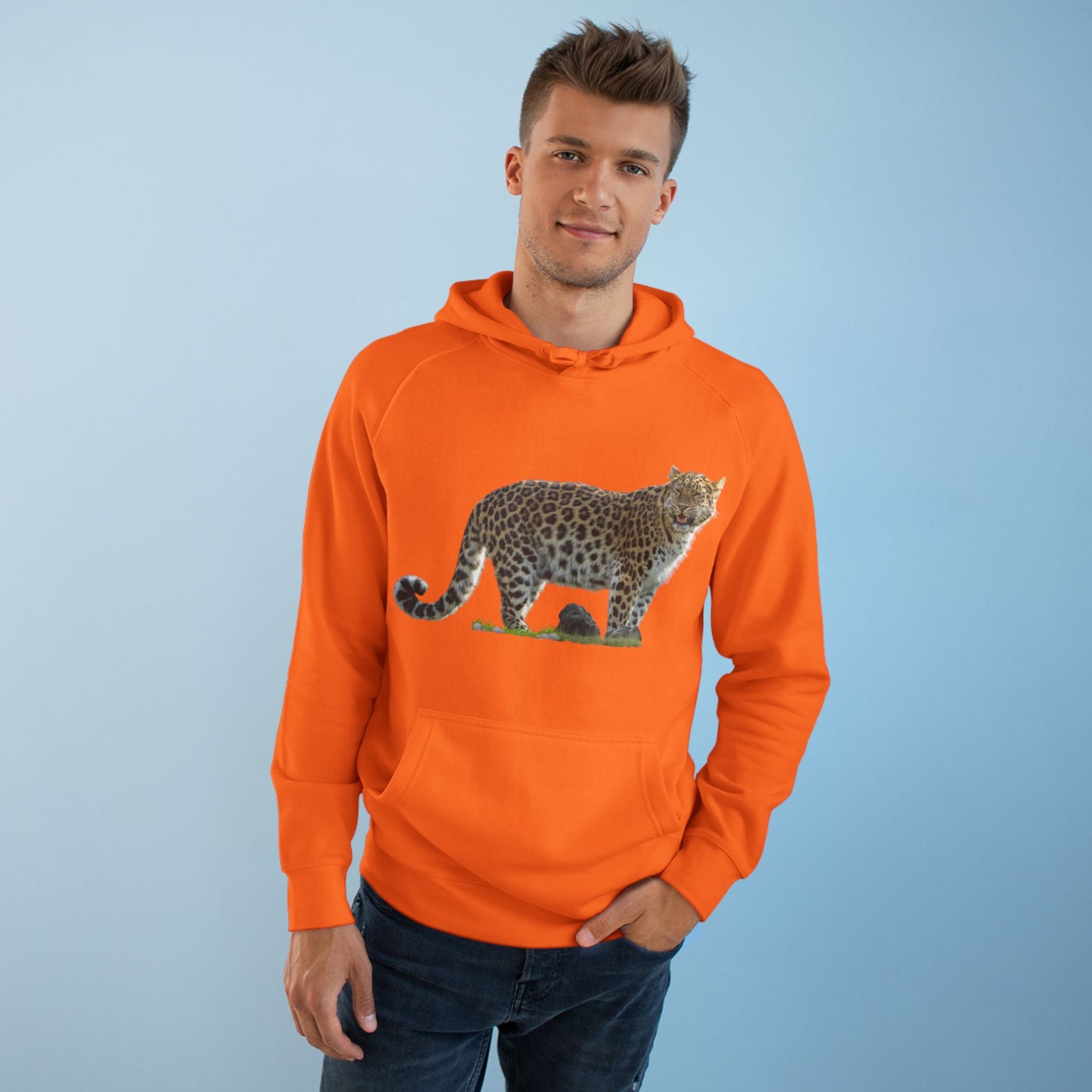 Wildlife Map Unisex Hoodie - Historic Range of Leopard Design