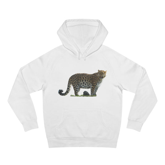 Wildlife Map Unisex Hoodie - Historic Range of Leopard Design