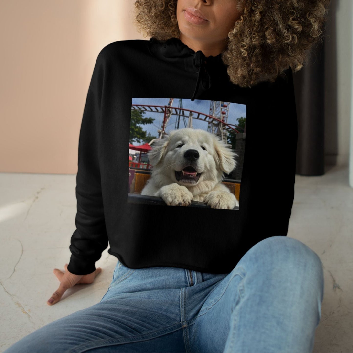 Dog's Mama Crop Cotton Comfort Hoodie
