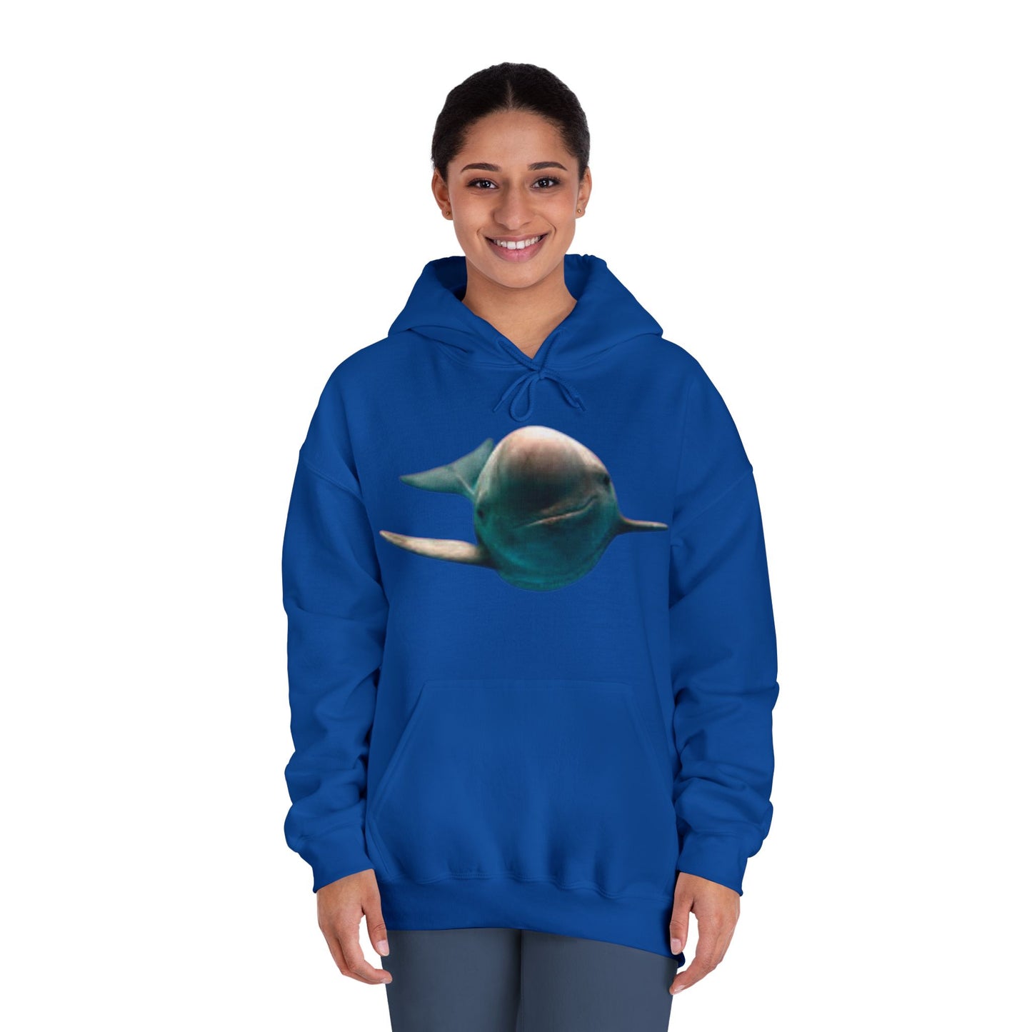 Comfortable Dolphin Print Unisex Hoodie - Perfect for Ocean Lovers!