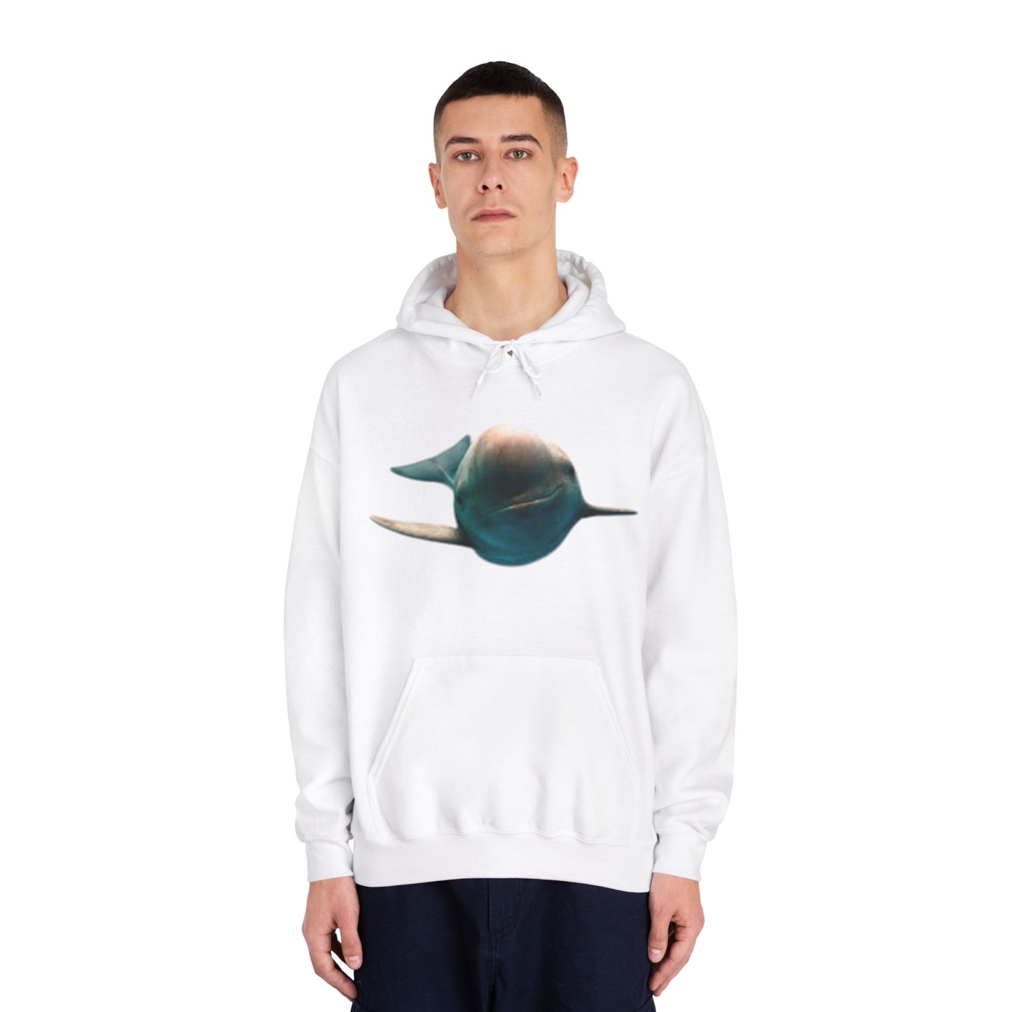 Comfortable Dolphin Print Unisex Hoodie - Perfect for Ocean Lovers!