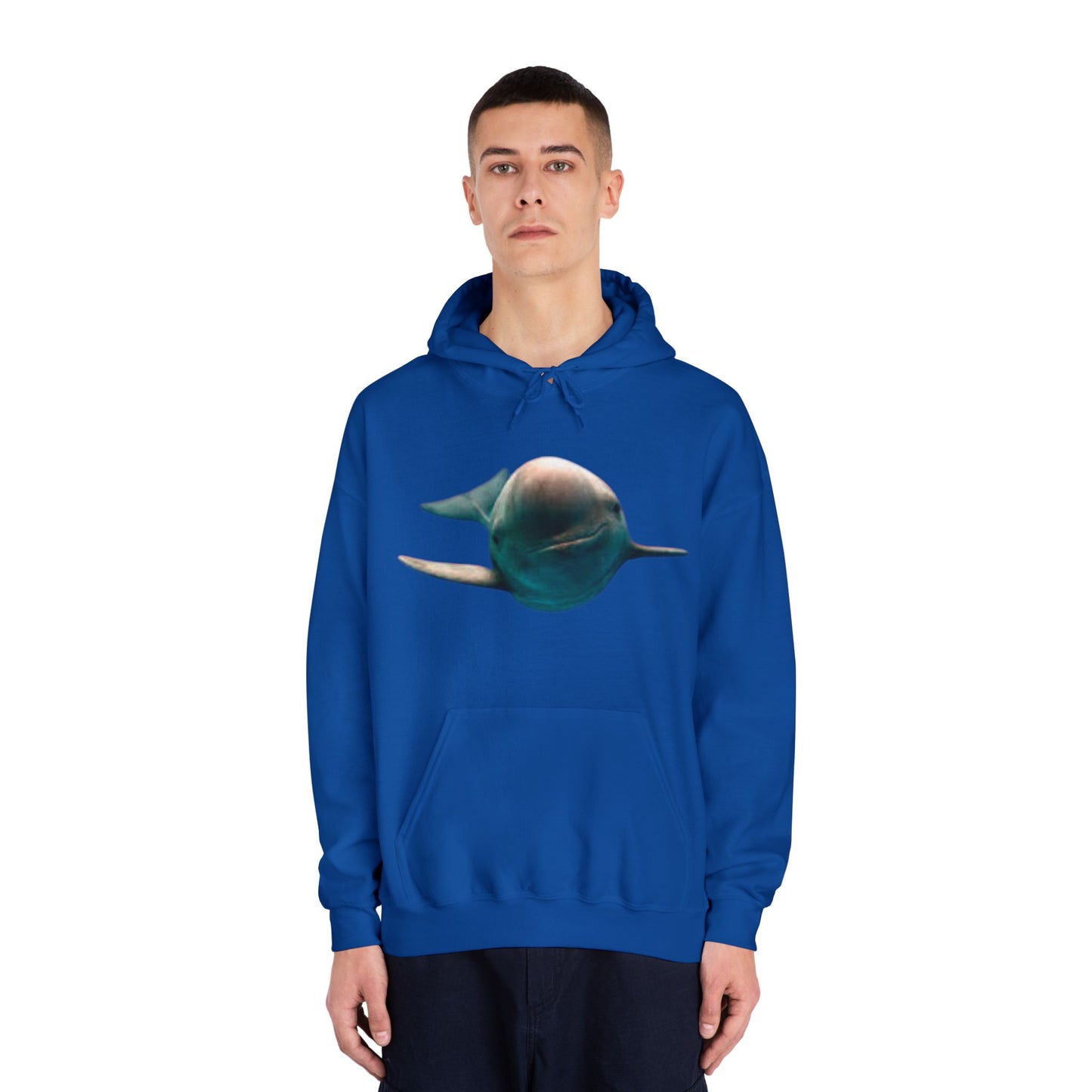 Comfortable Dolphin Print Unisex Hoodie - Perfect for Ocean Lovers!