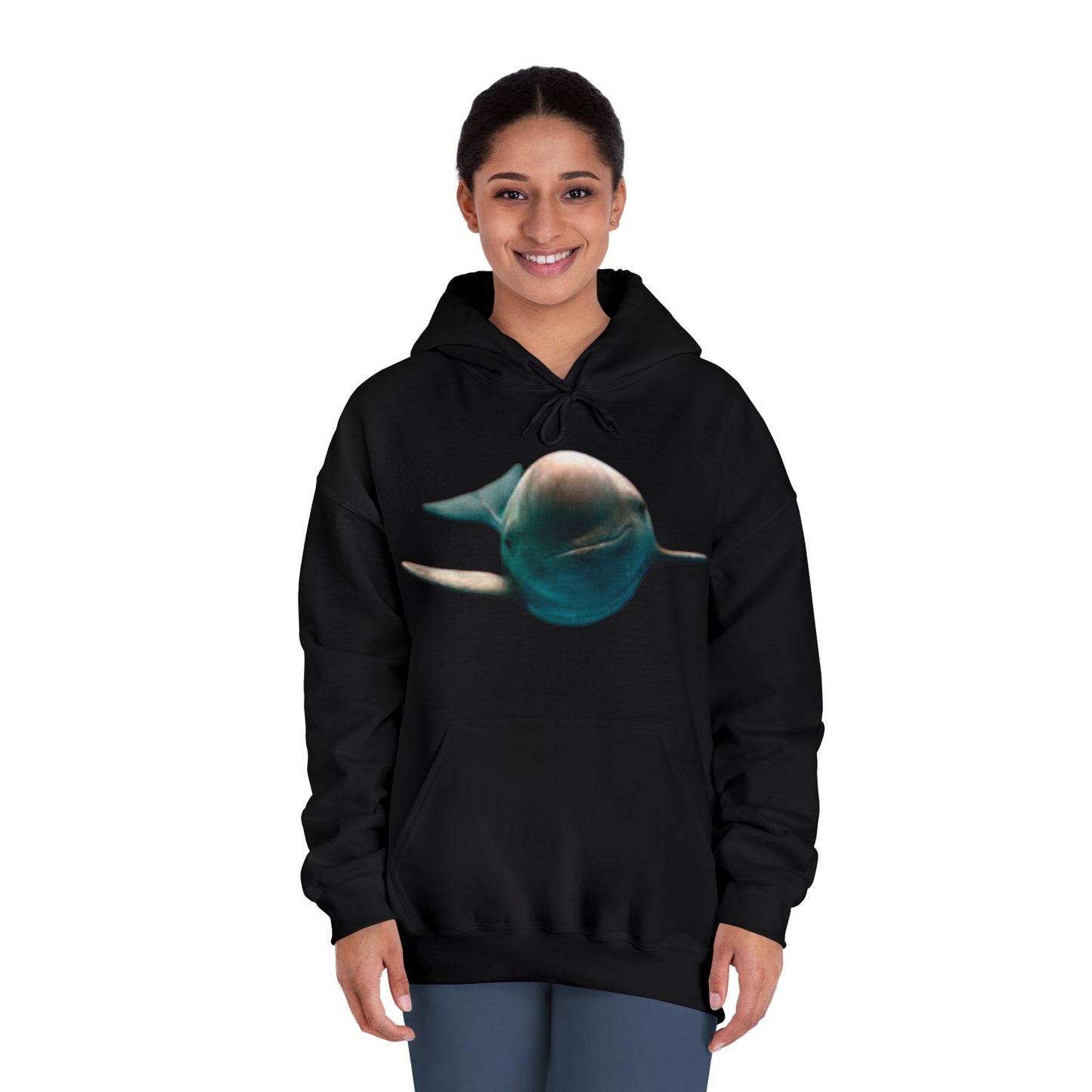 Comfortable Dolphin Print Unisex Hoodie - Perfect for Ocean Lovers!
