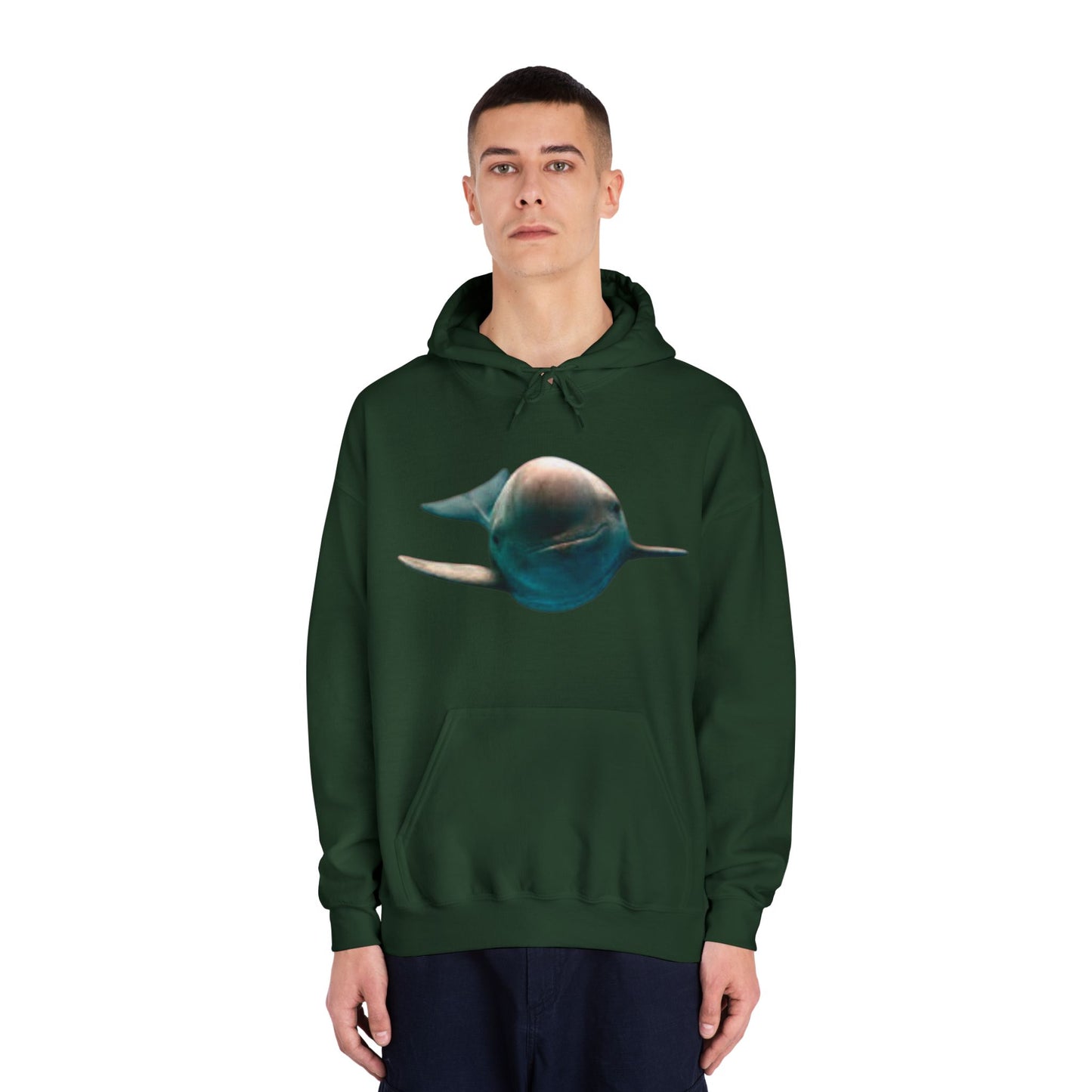 Comfortable Dolphin Print Unisex Hoodie - Perfect for Ocean Lovers!