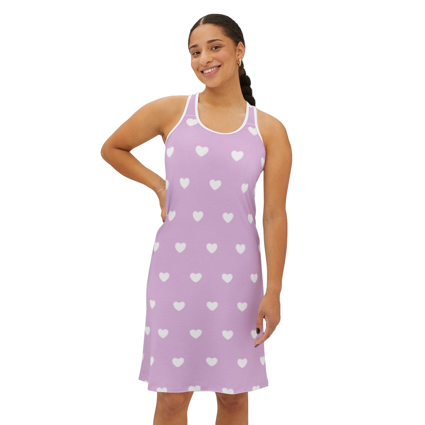 Loving Hearts Racerback Dress for Women - Casual Summer Style