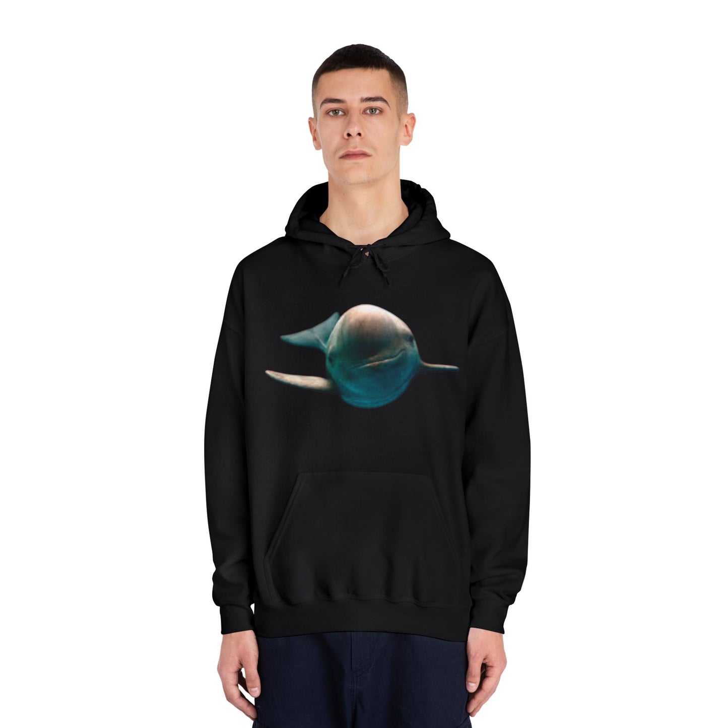 Comfortable Dolphin Print Unisex Hoodie - Perfect for Ocean Lovers!