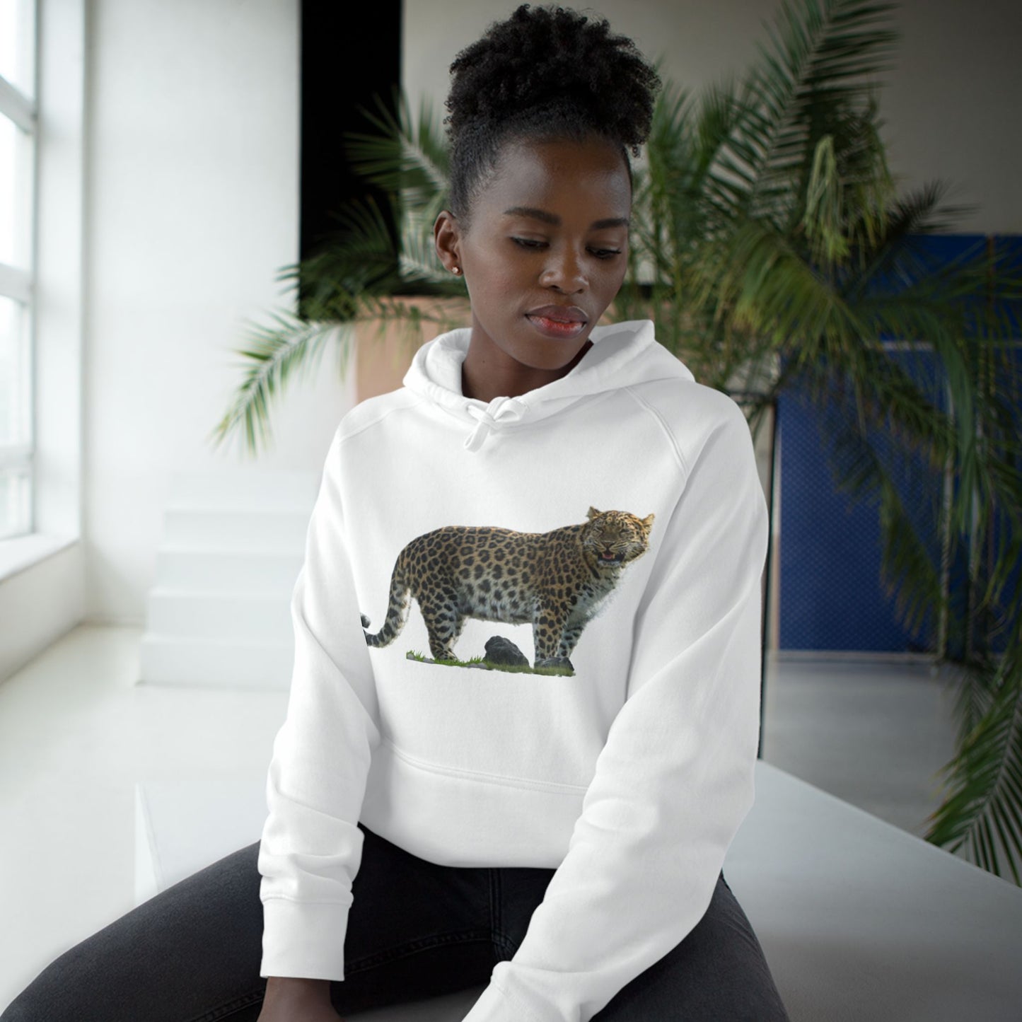 Wildlife Map Unisex Hoodie - Historic Range of Leopard Design
