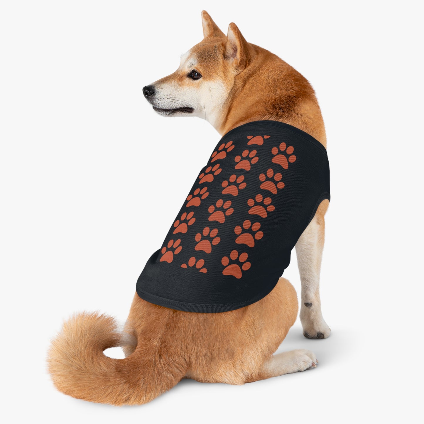 Dog Tank Top  Gilet "Red Paw" Cotton