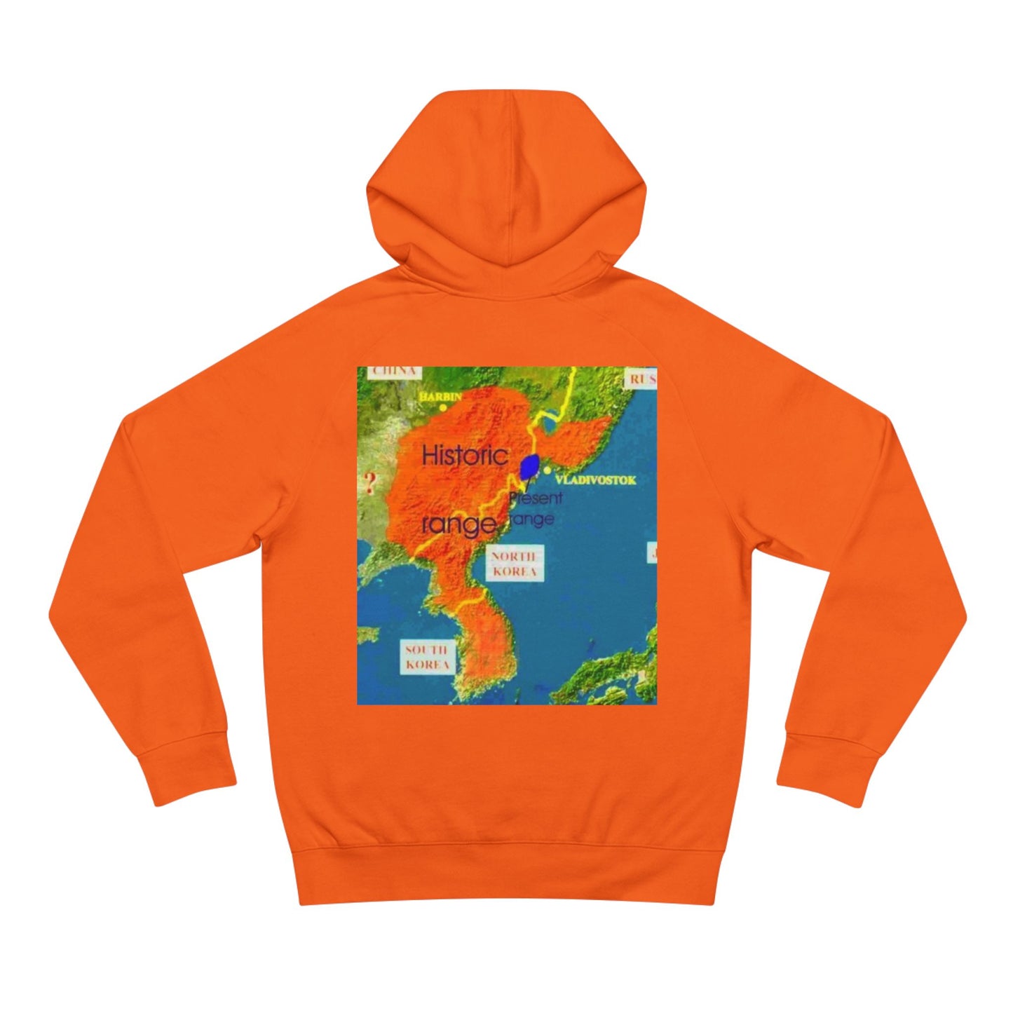 Wildlife Map Unisex Hoodie - Historic Range of Leopard Design