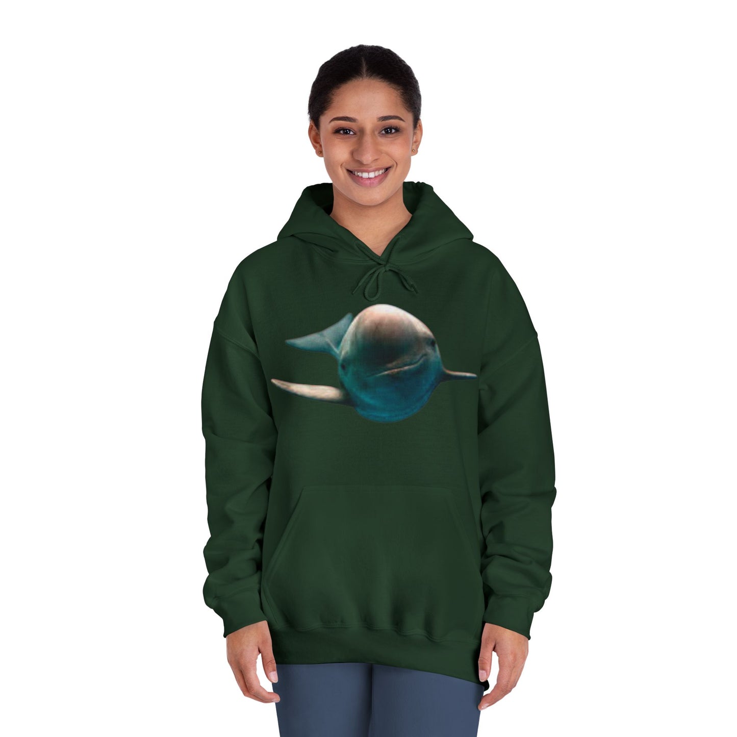 Comfortable Dolphin Print Unisex Hoodie - Perfect for Ocean Lovers!
