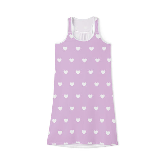 Loving Hearts Racerback Dress for Women - Casual Summer Style
