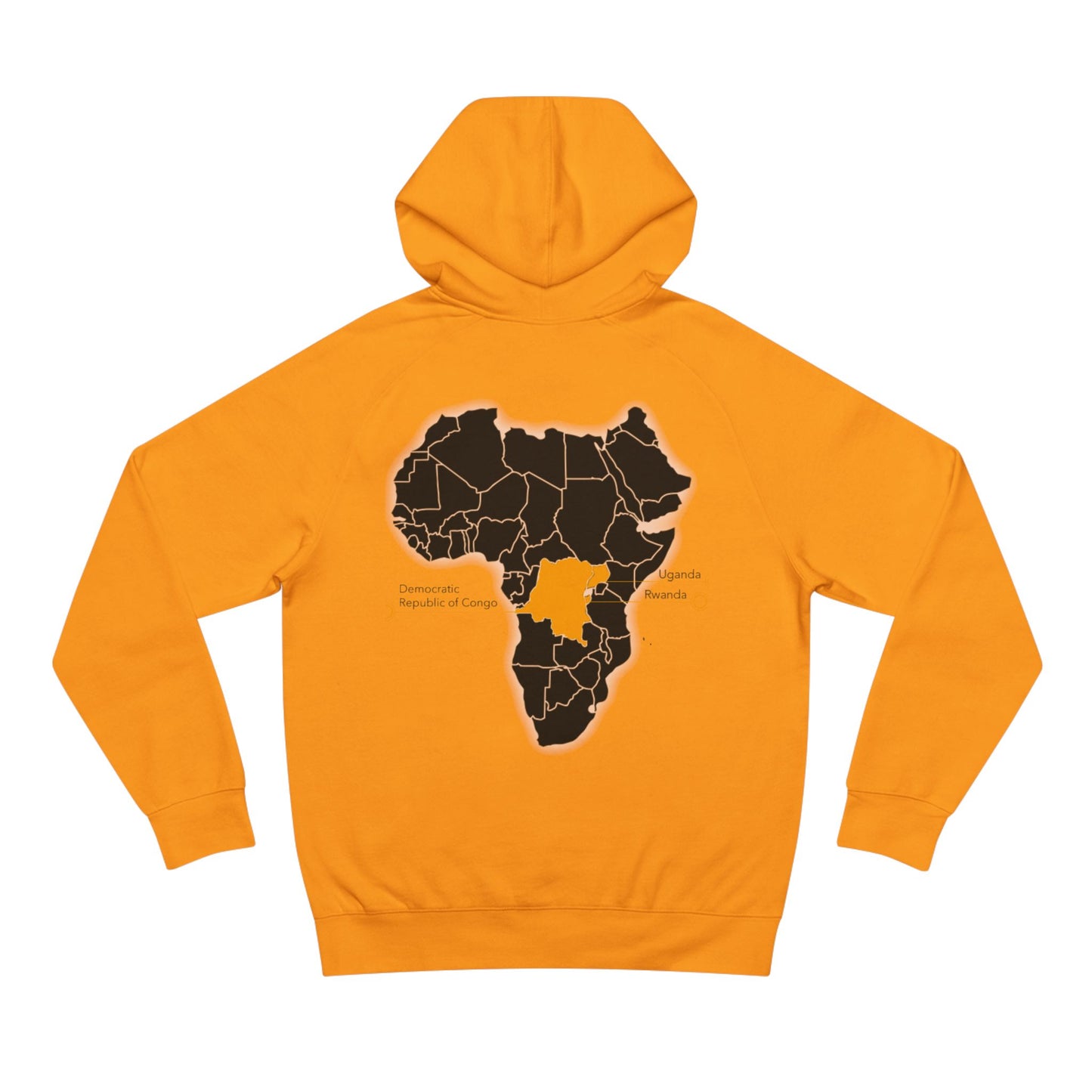 Copy of Copy of Wildlife Map Unisex Hoodie - Historic Range of Leopard Design