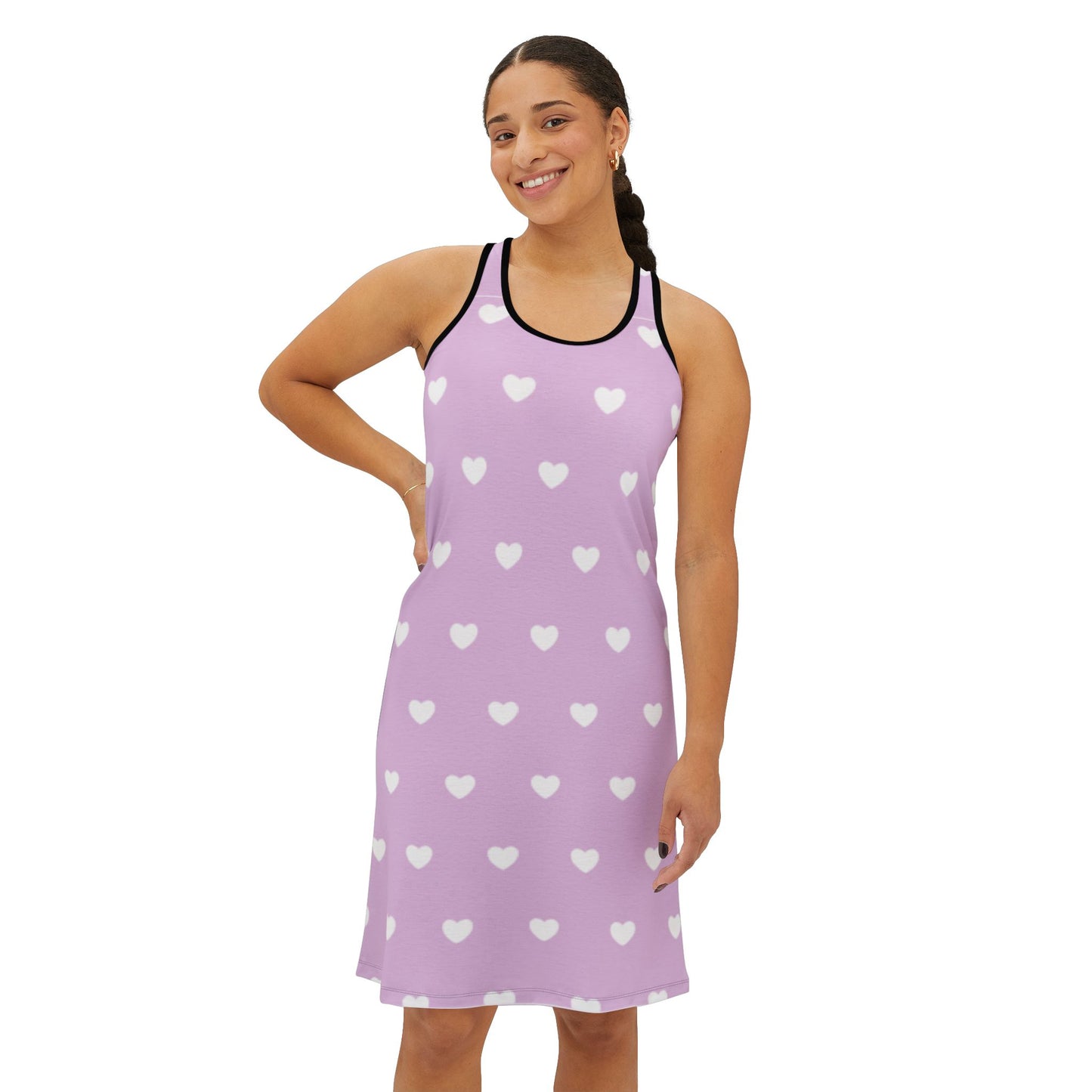 Loving Hearts Racerback Dress for Women - Casual Summer Style