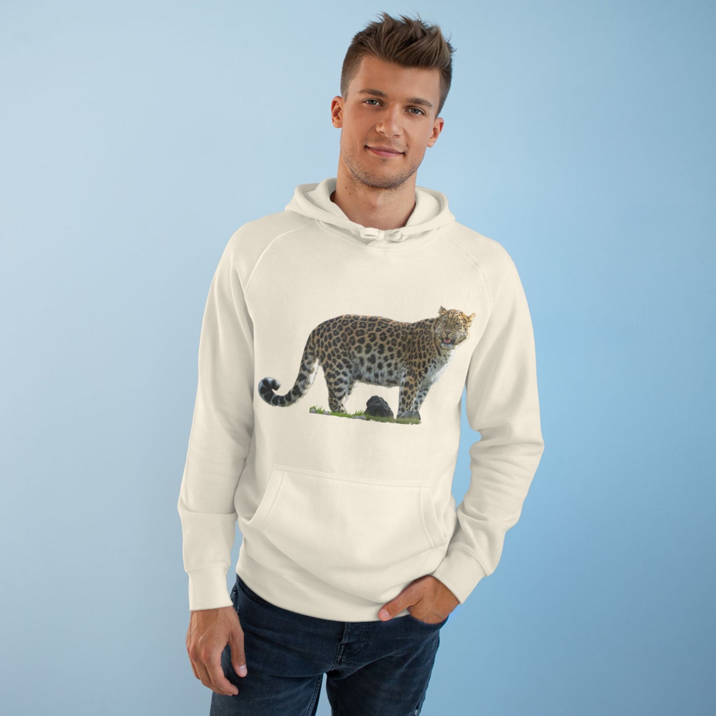 Wildlife Map Unisex Hoodie - Historic Range of Leopard Design