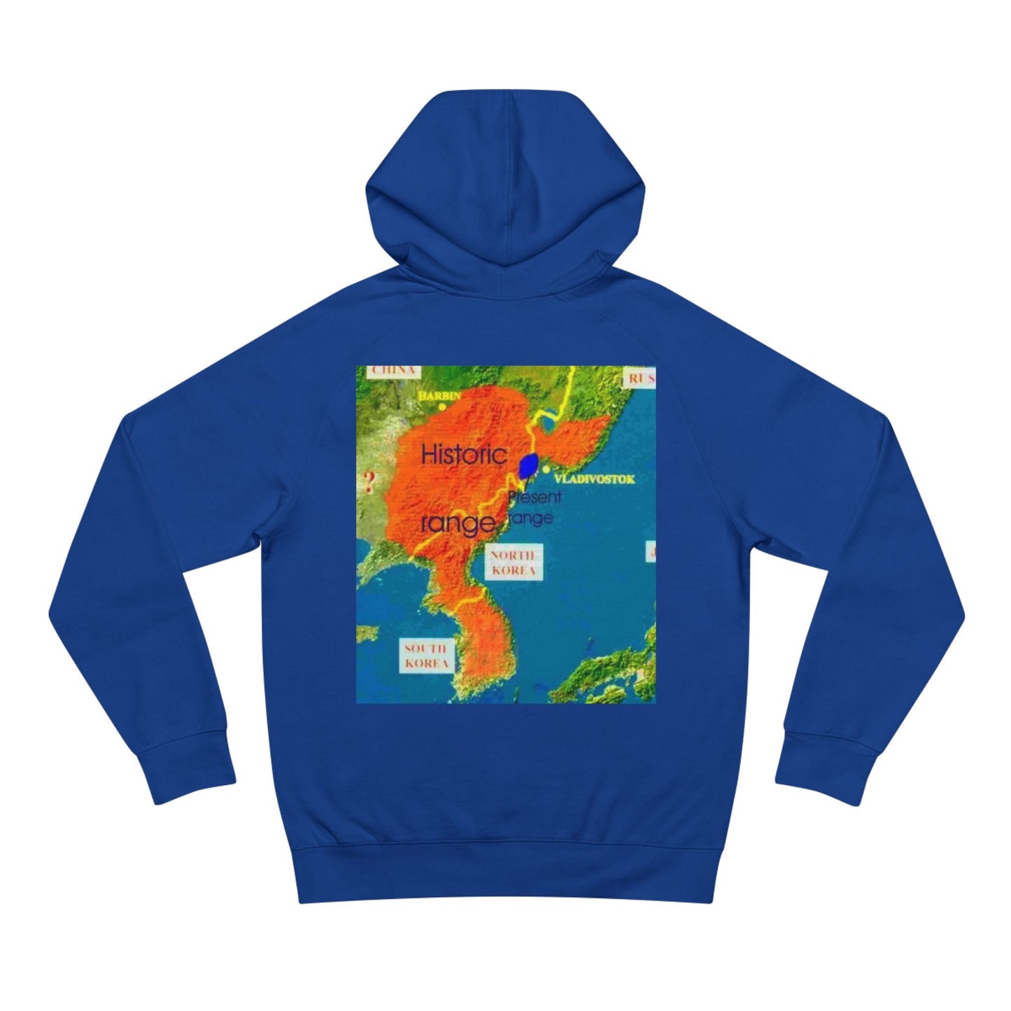 Wildlife Map Unisex Hoodie - Historic Range of Leopard Design